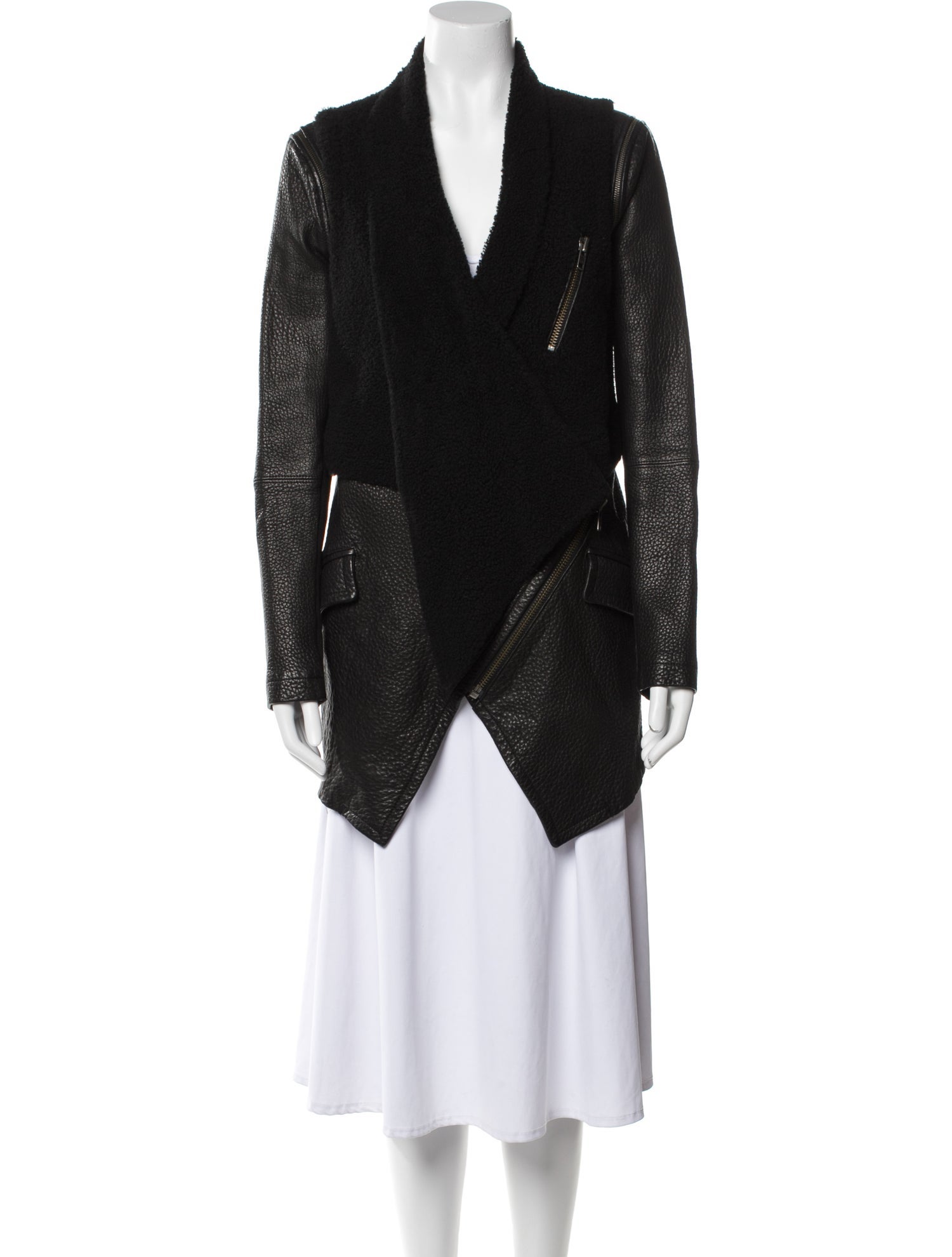 Yigal Azrouël Lamb Leather Coat