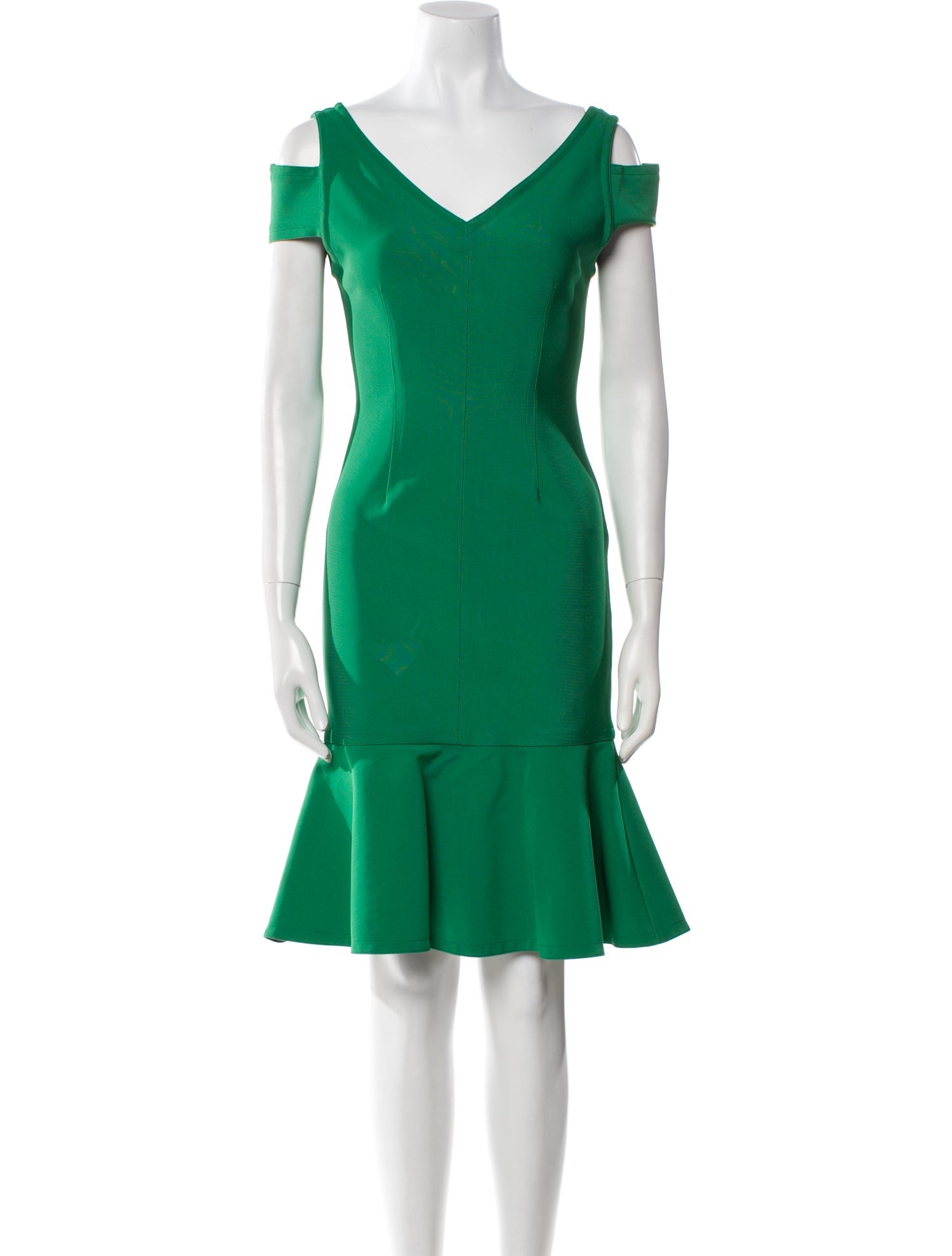 Yigal Azrouël V-Neck Knee-Length Dress