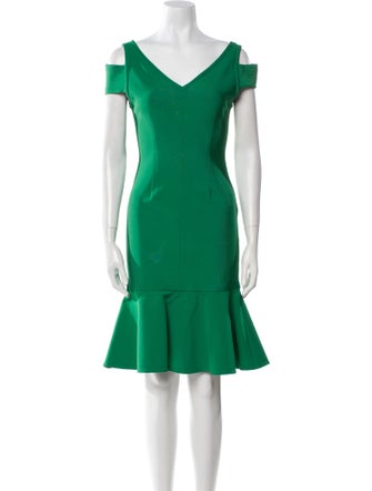 Yigal Azrouël V-Neck Knee-Length Dress