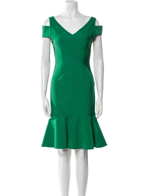 Yigal Azrouël V-Neck Knee-Length Dress