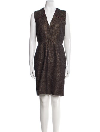 Yigal Azrouël V-Neck Knee-Length Dress