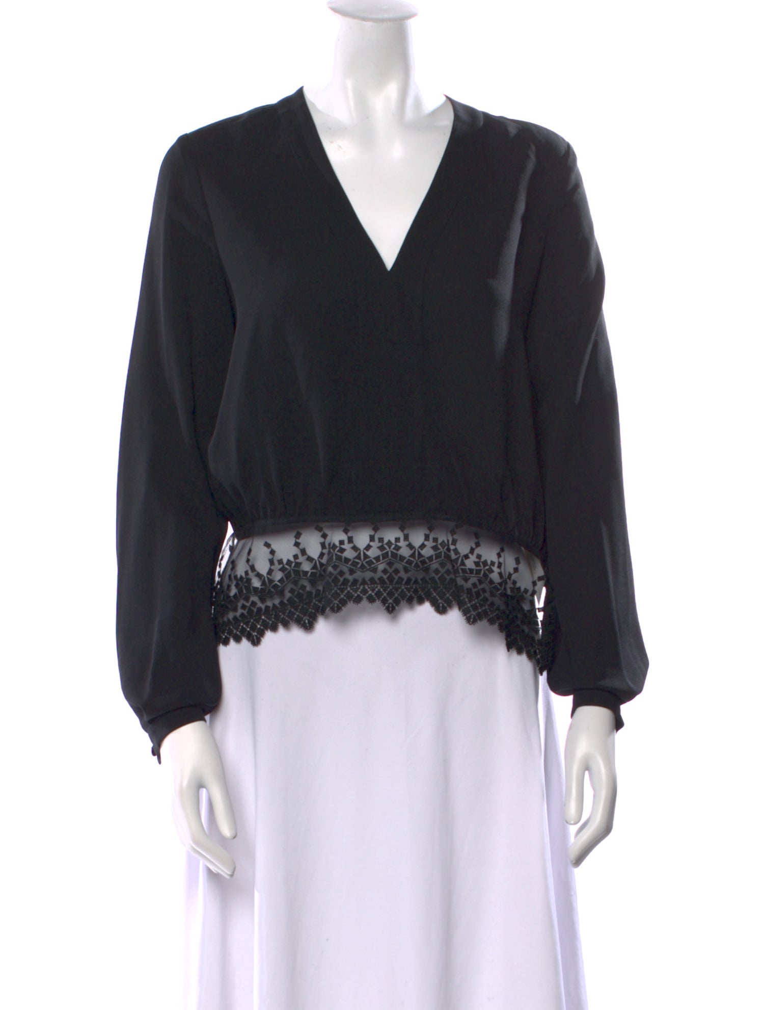 Yigal Azrouël Silk V-Neck Blouse