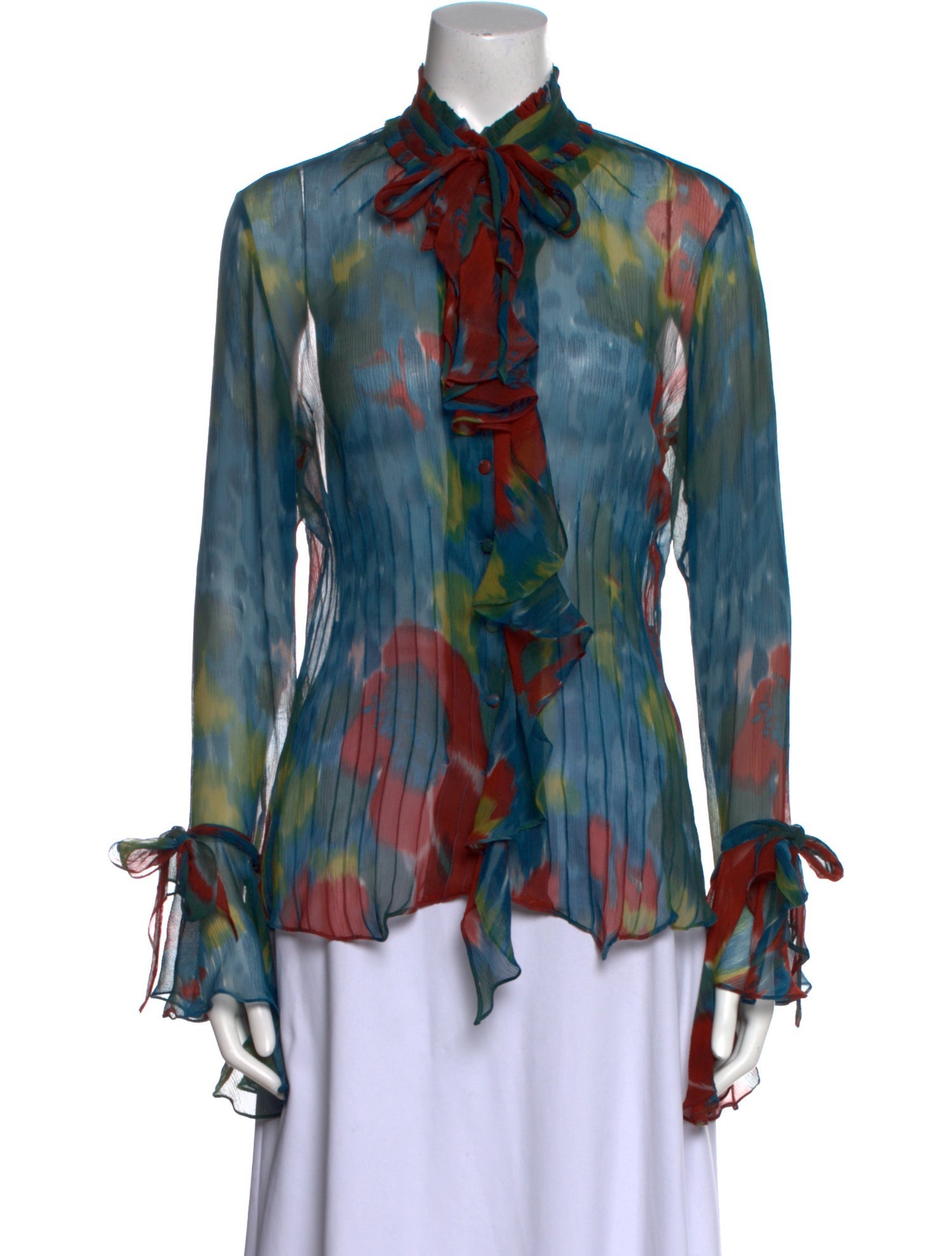 Yigal Azrouël Silk Printed Blouse
