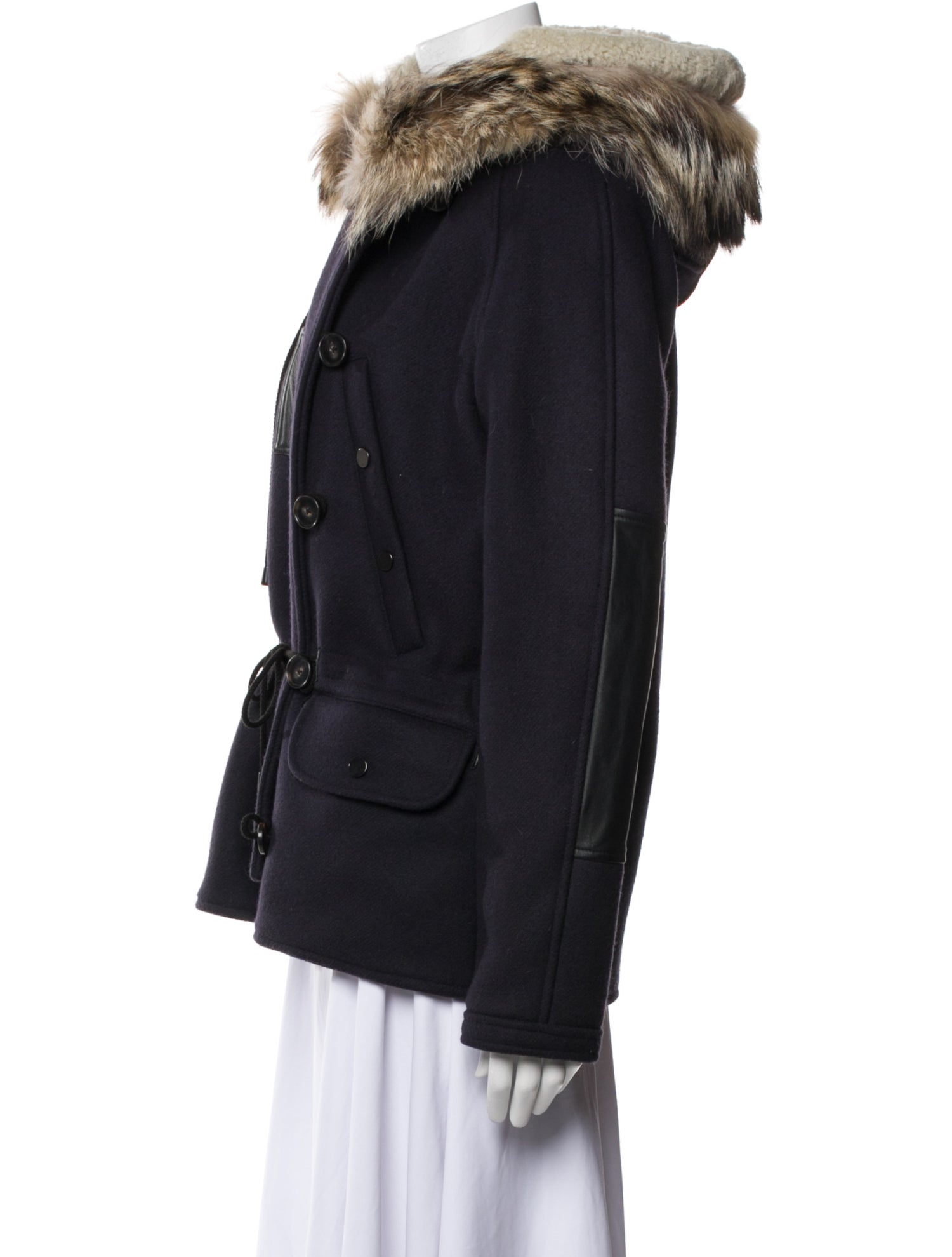 Yigal Azrouël Wool Fur Coat