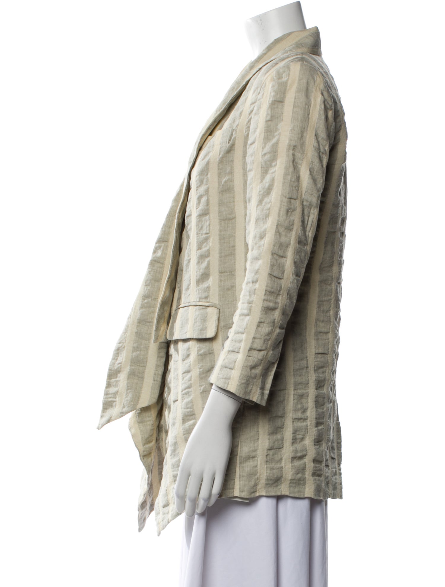 Yigal Azrouël Linen Plaid Print Blazer