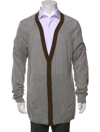 Yigal Azrouël Striped V-Neck Cardigan