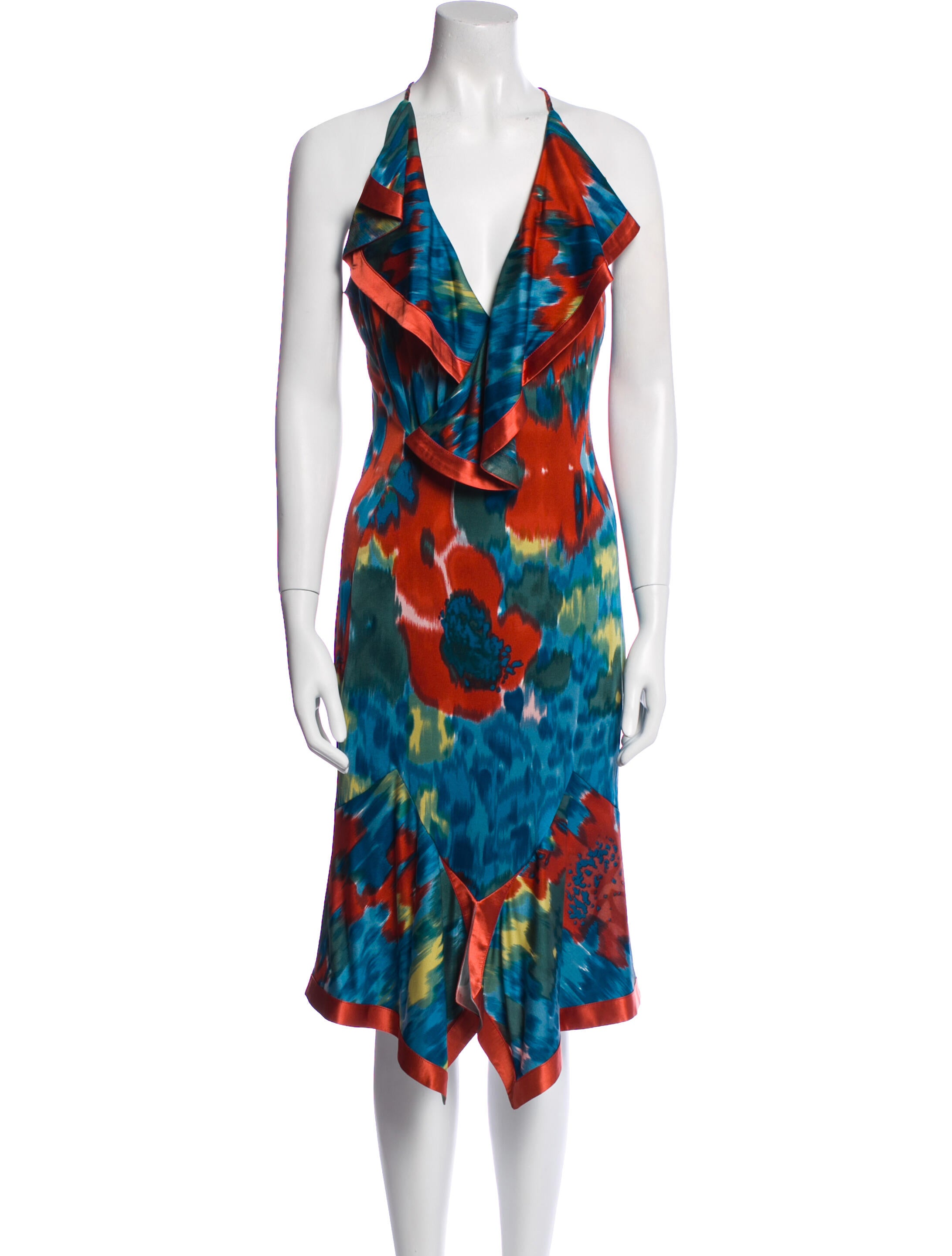 Yigal Azrouël Printed Midi Length Dress