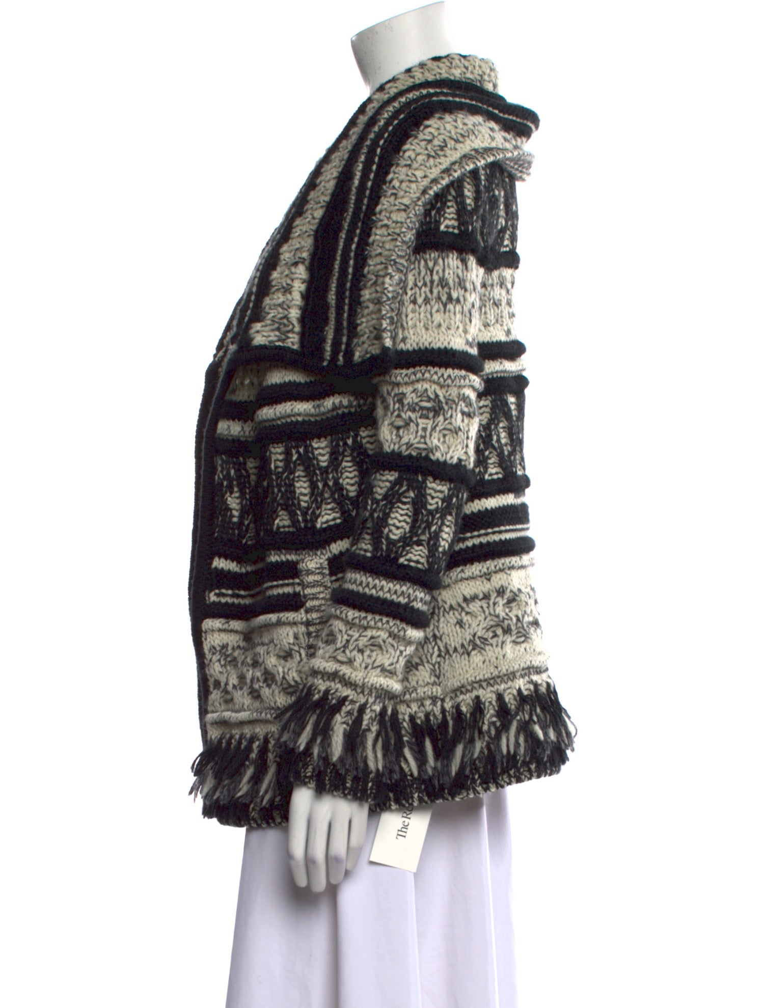 Yigal Azrouël Printed Open Front Sweater