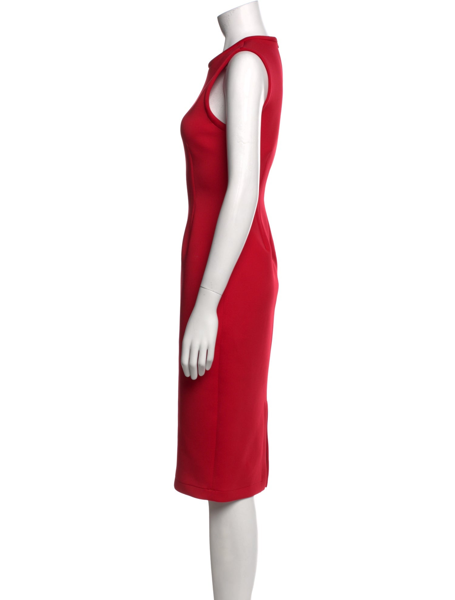 Yigal Azrouël Crew Neck Midi Length Dress