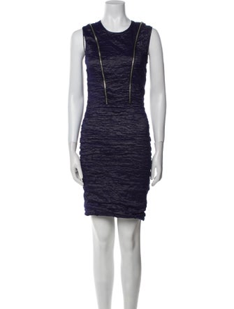 Yigal Azrouël Crew Neck Mini Dress