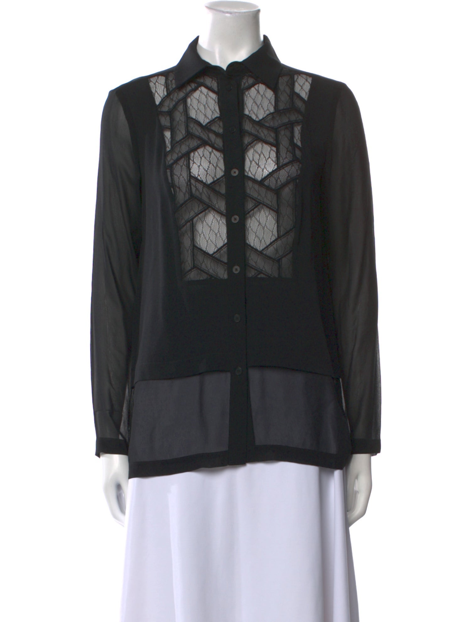 Yigal Azrouël Silk Long Sleeve Blouse