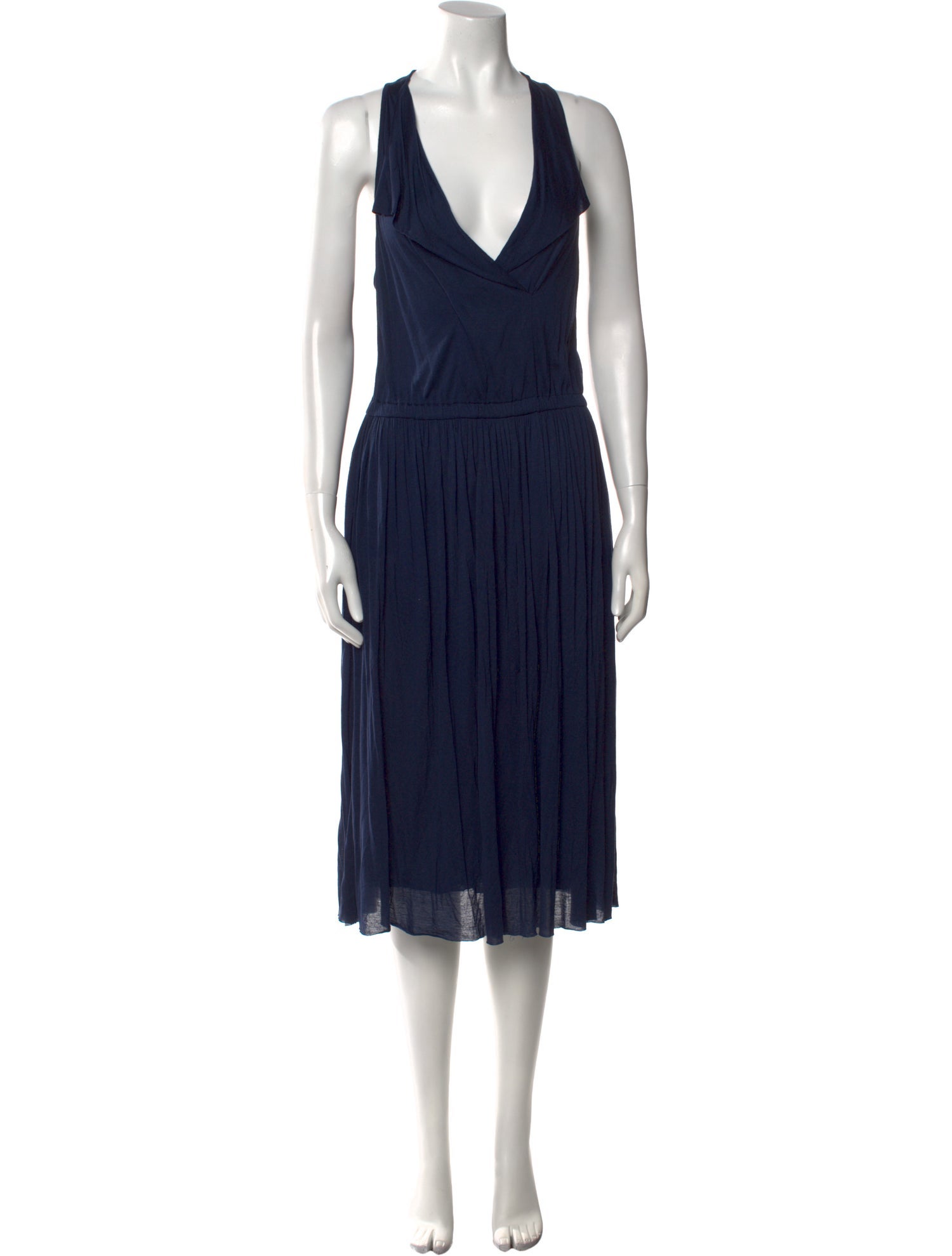 Yigal Azrouël V-Neck Midi Length Dress