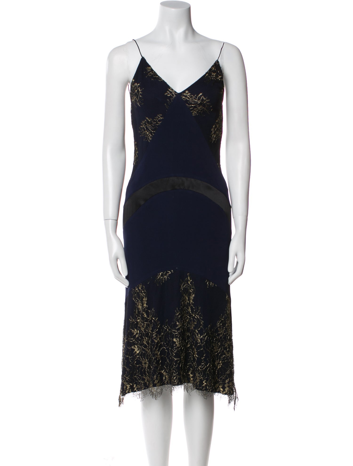 Yigal Azrouël Lace Pattern Midi Length Dress