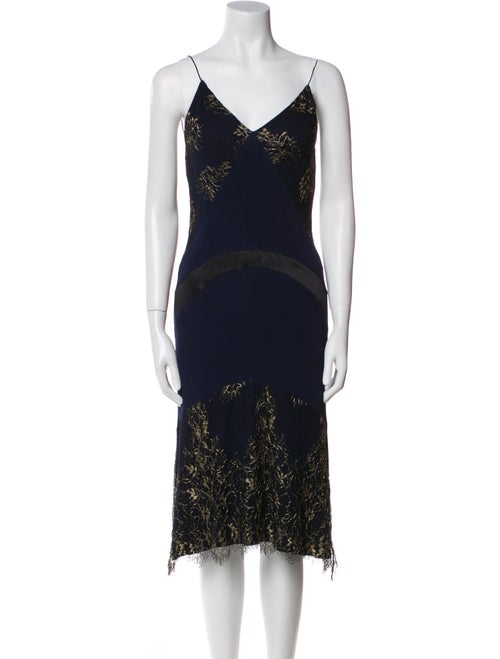 Yigal Azrouël Lace Pattern Midi Length Dress