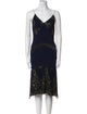 Yigal Azrouël Lace Pattern Midi Length Dress