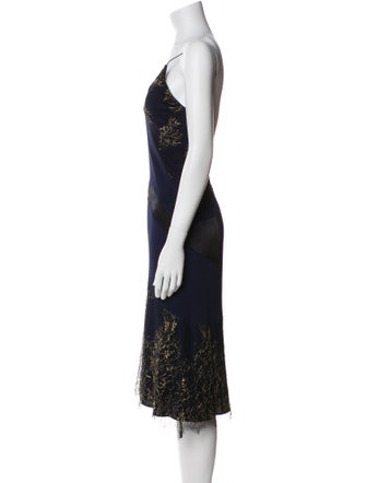 Yigal Azrouël Lace Pattern Midi Length Dress