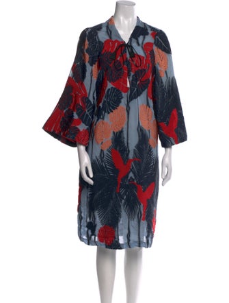 Yigal Azrouël Printed Midi Length Dress
