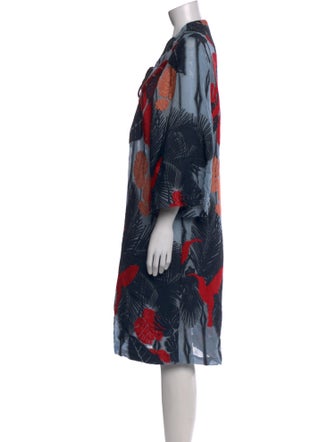 Yigal Azrouël Printed Midi Length Dress