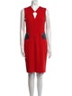 Yigal Azrouël V-Neck Knee-Length Dress