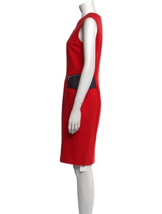 Yigal Azrouël V-Neck Knee-Length Dress