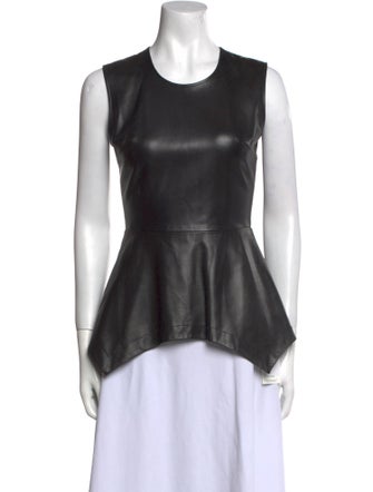 Yigal Azrouël Linen Crew Neck Top