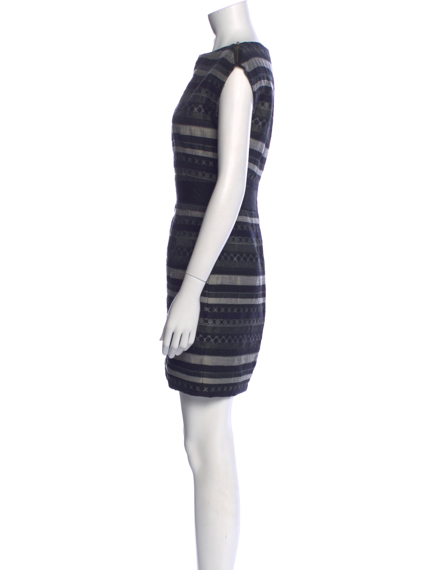 Yigal Azrouël Striped Mini Dress