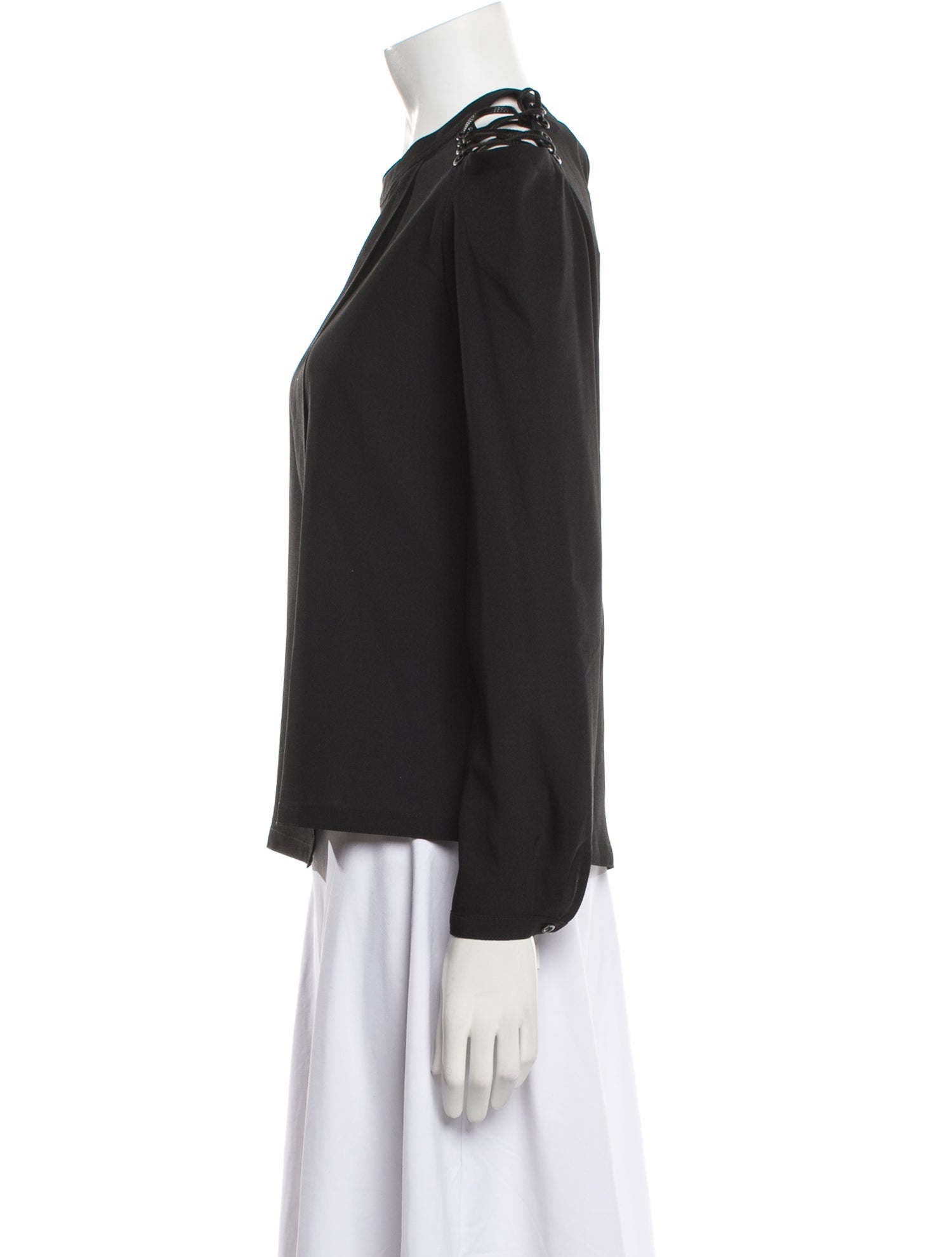 Yigal Azrouël Crew Neck Long Sleeve Blouse w/ Tags