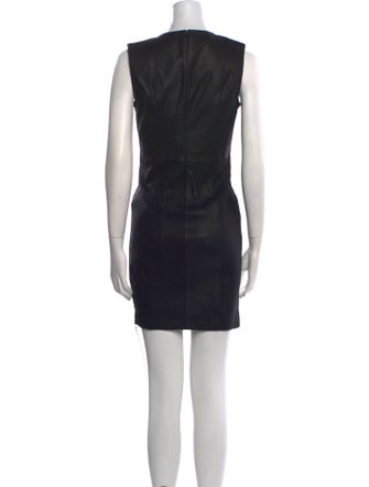 Yigal Azrouël Leather Mini Dress