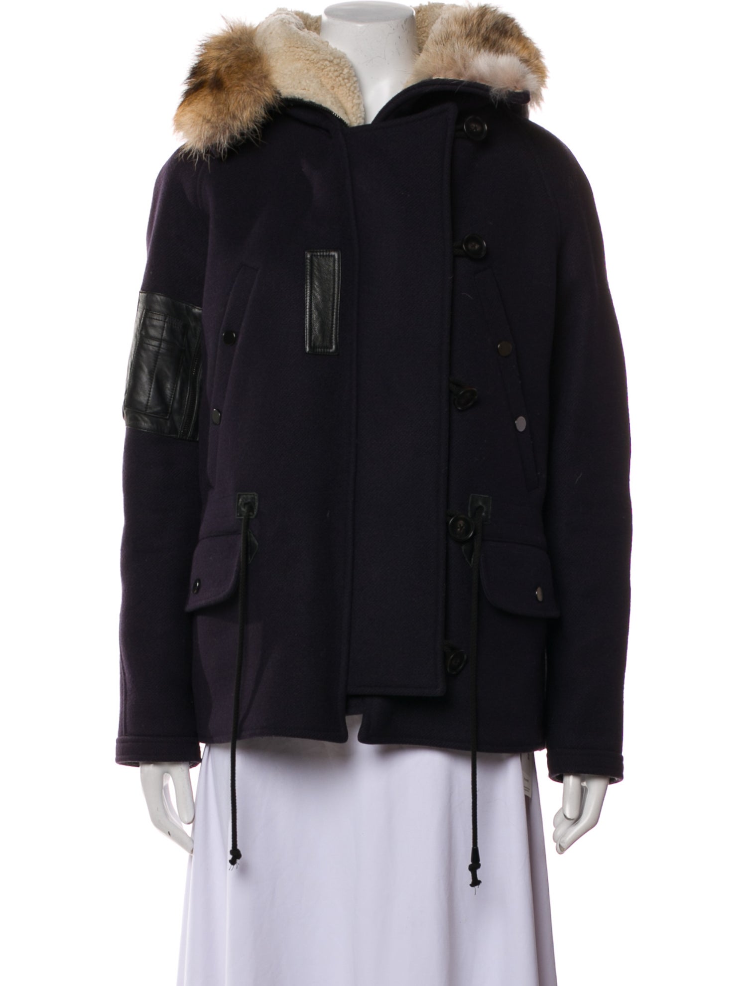 Yigal Azrouël Wool Fur Coat