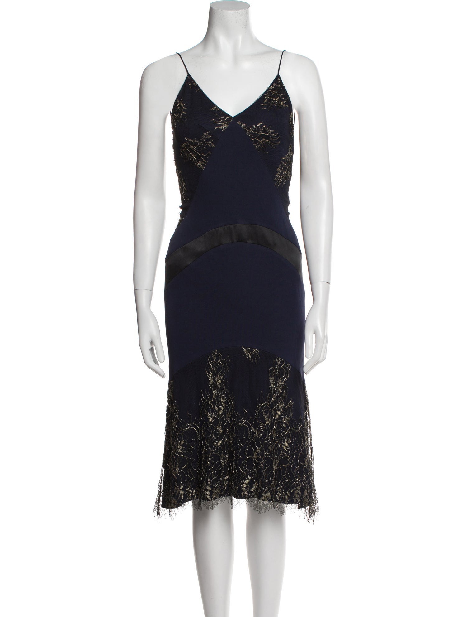 Yigal Azrouël Lace Pattern Midi Length Dress