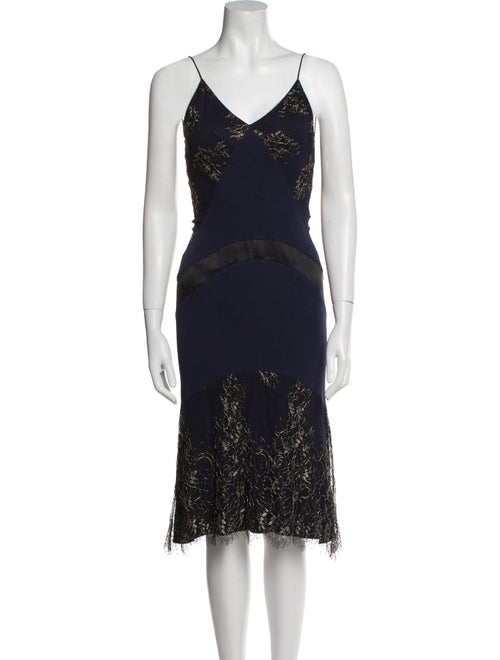 Yigal Azrouël Lace Pattern Midi Length Dress
