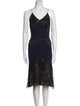 Yigal Azrouël Lace Pattern Midi Length Dress