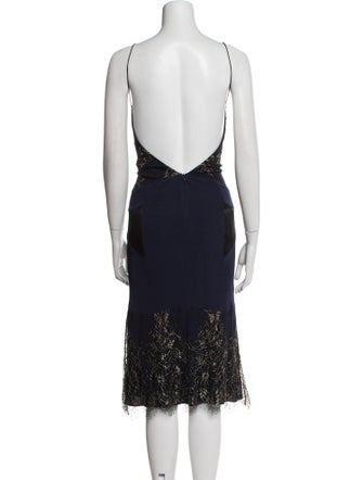 Yigal Azrouël Lace Pattern Midi Length Dress