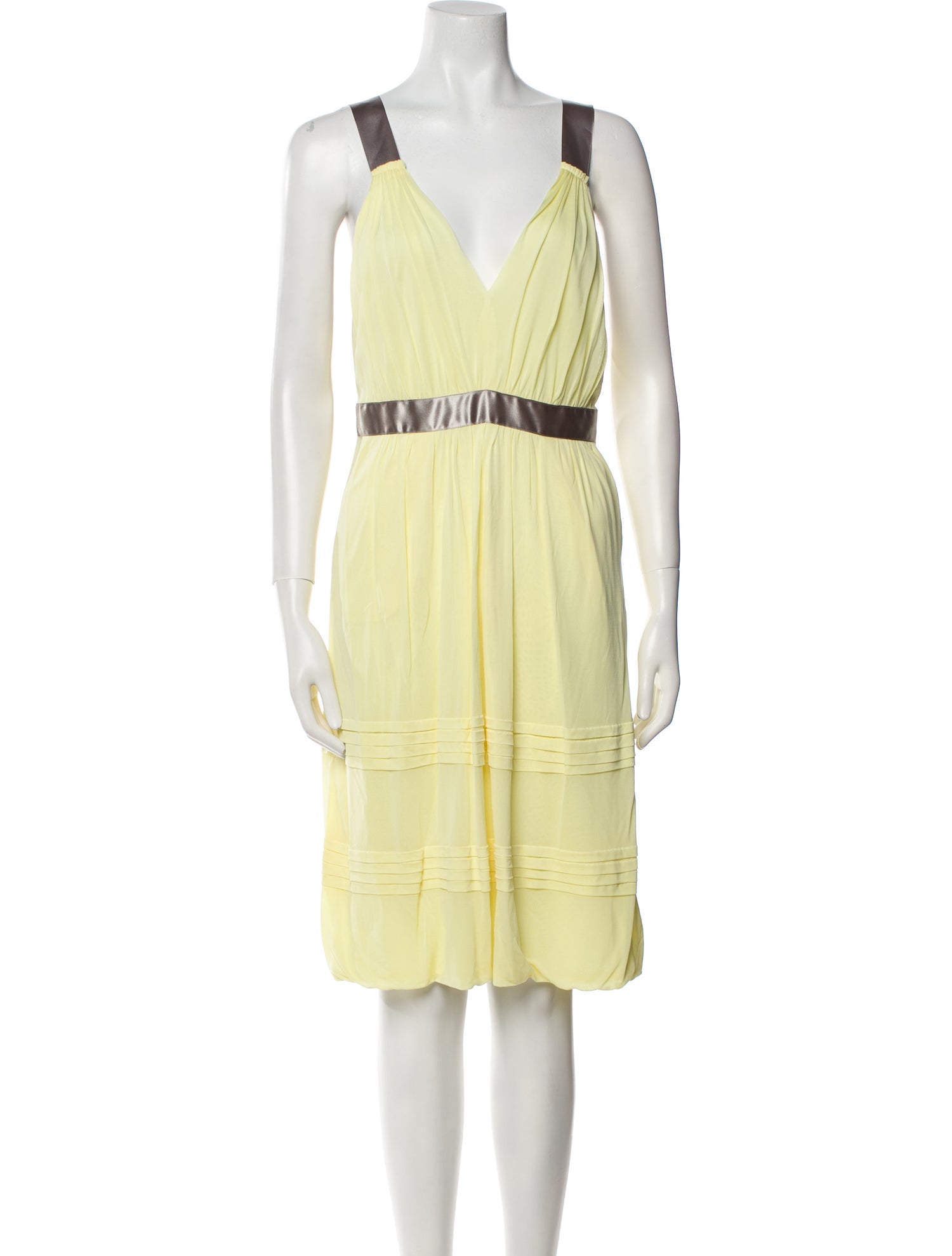 Yigal Azrouël V-Neck Knee-Length Dress