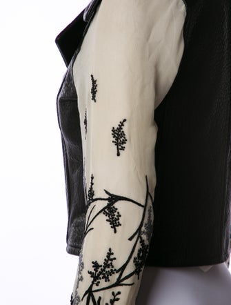 Yigal Azrouël Leather Printed Biker Jacket