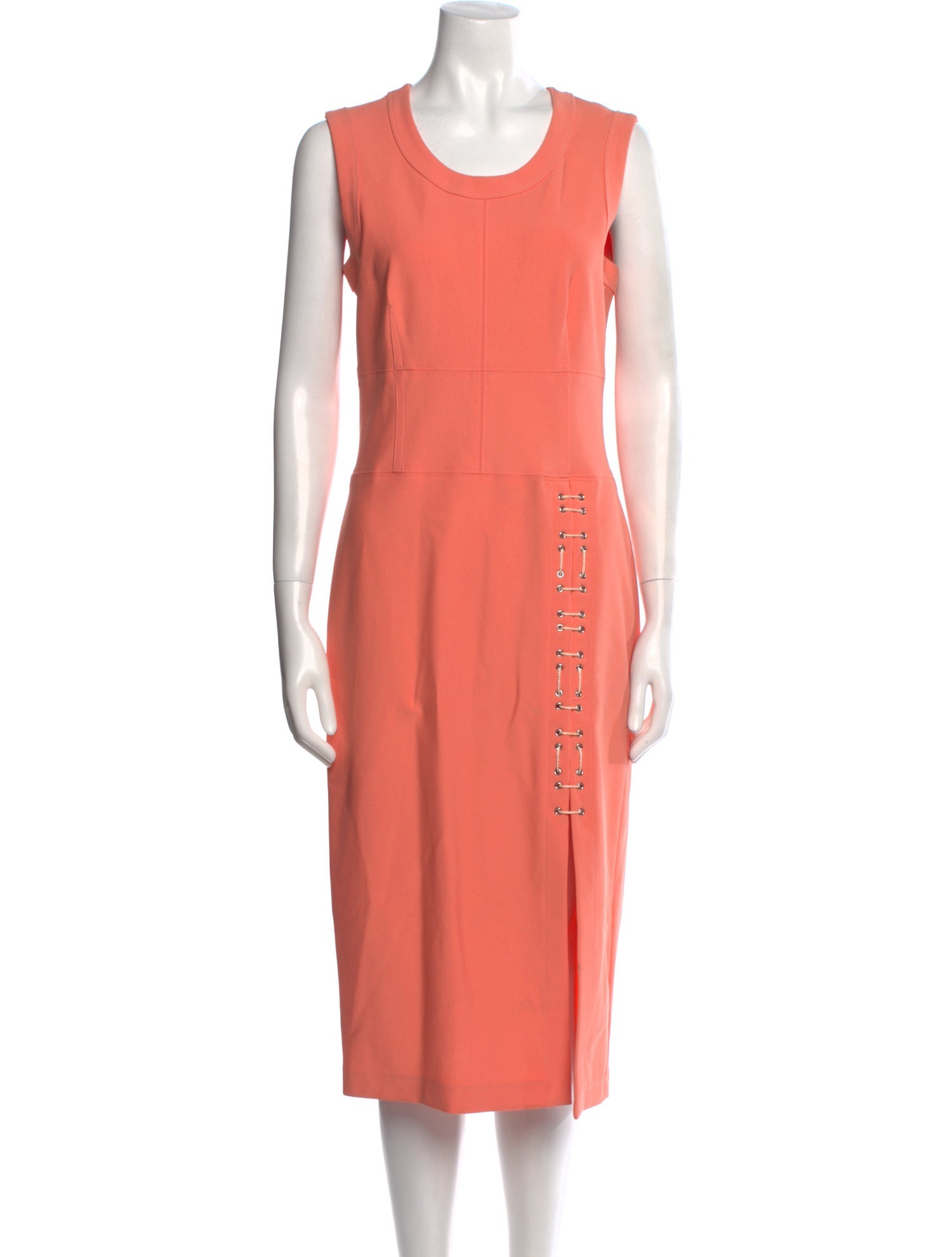 Yigal Azrouël Scoop Neck Midi Length Dress