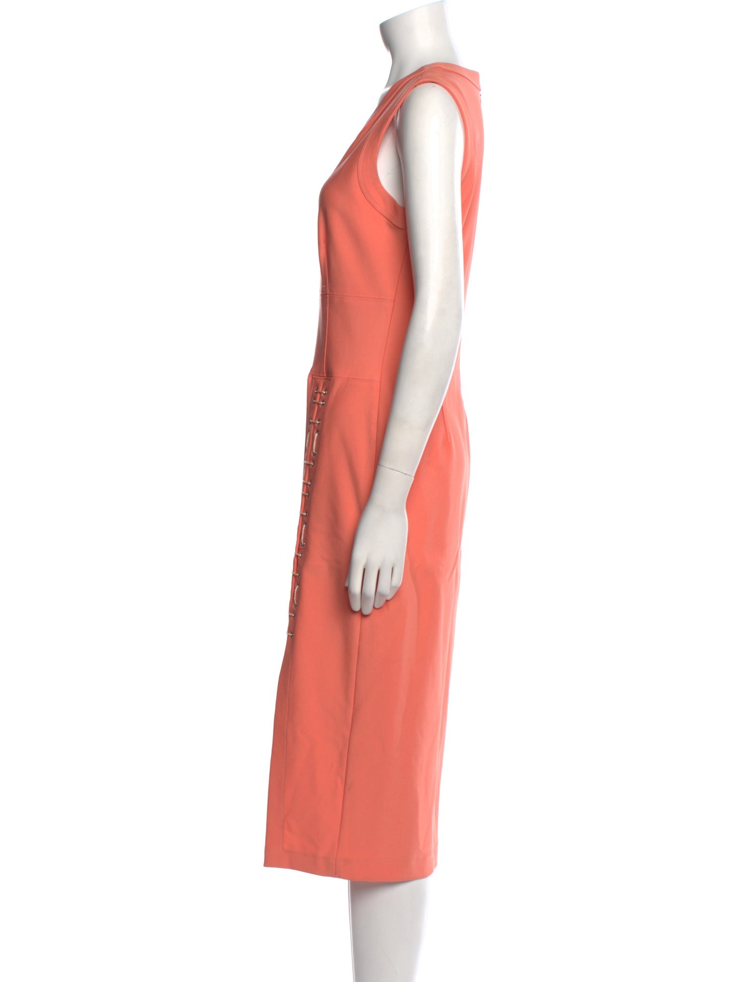 Yigal Azrouël Scoop Neck Midi Length Dress