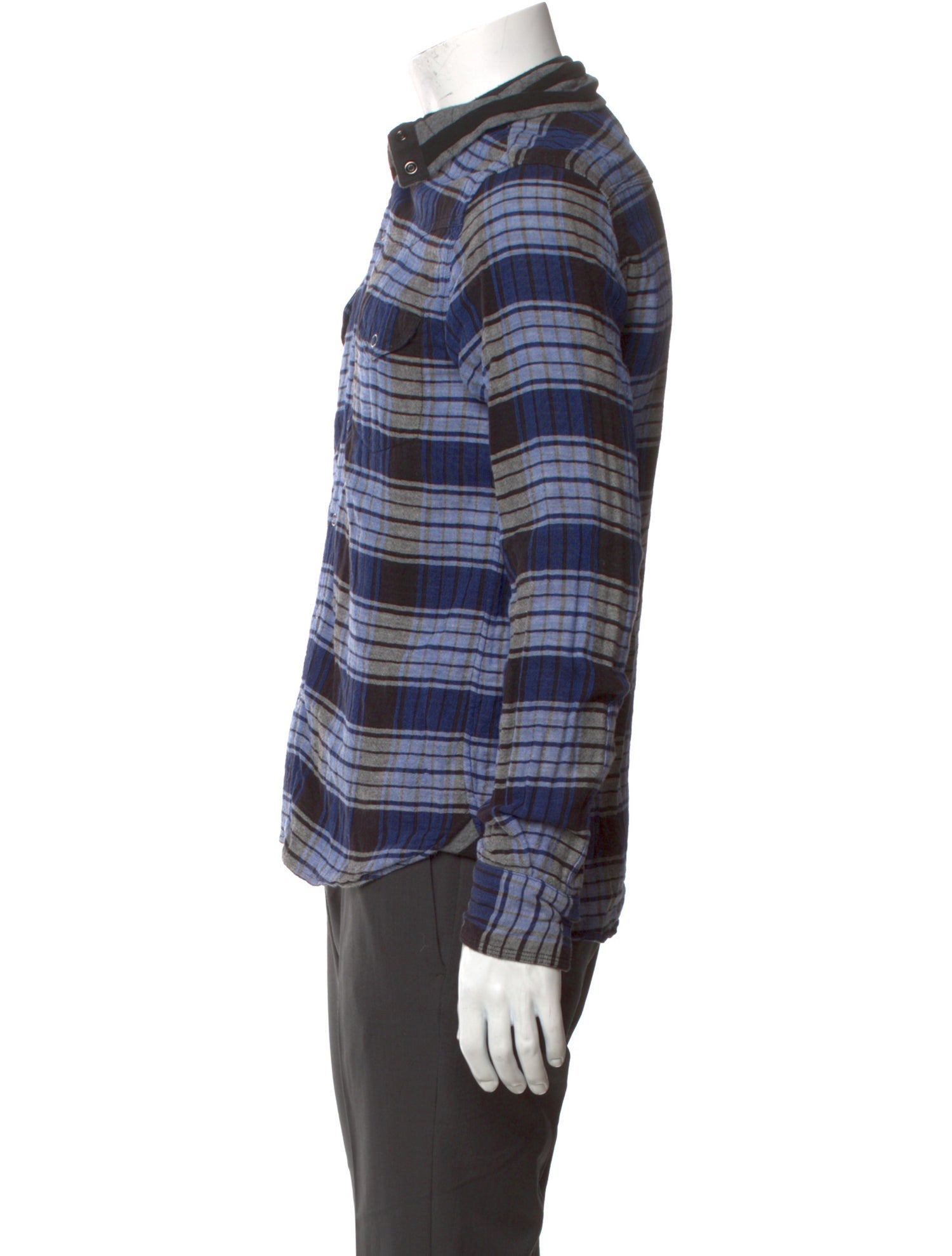 Yigal Azrouël Plaid Print Long Sleeve Shirt