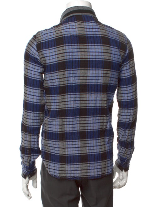 Yigal Azrouël Plaid Print Long Sleeve Shirt