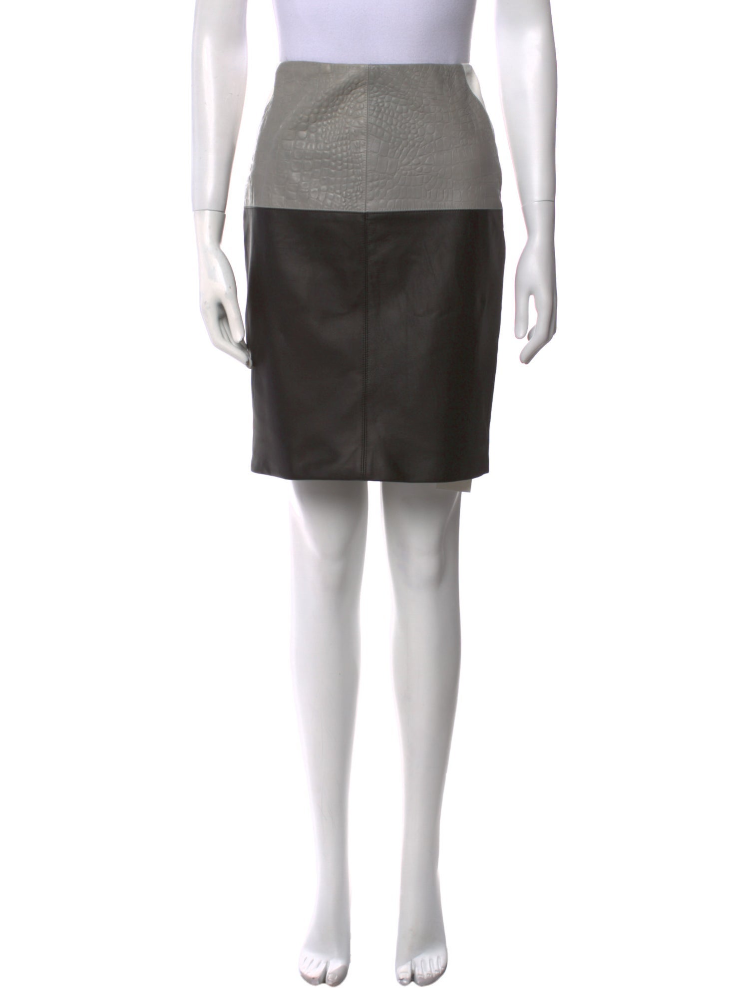 Yigal Azrouël Lambskin Knee-Length Skirt