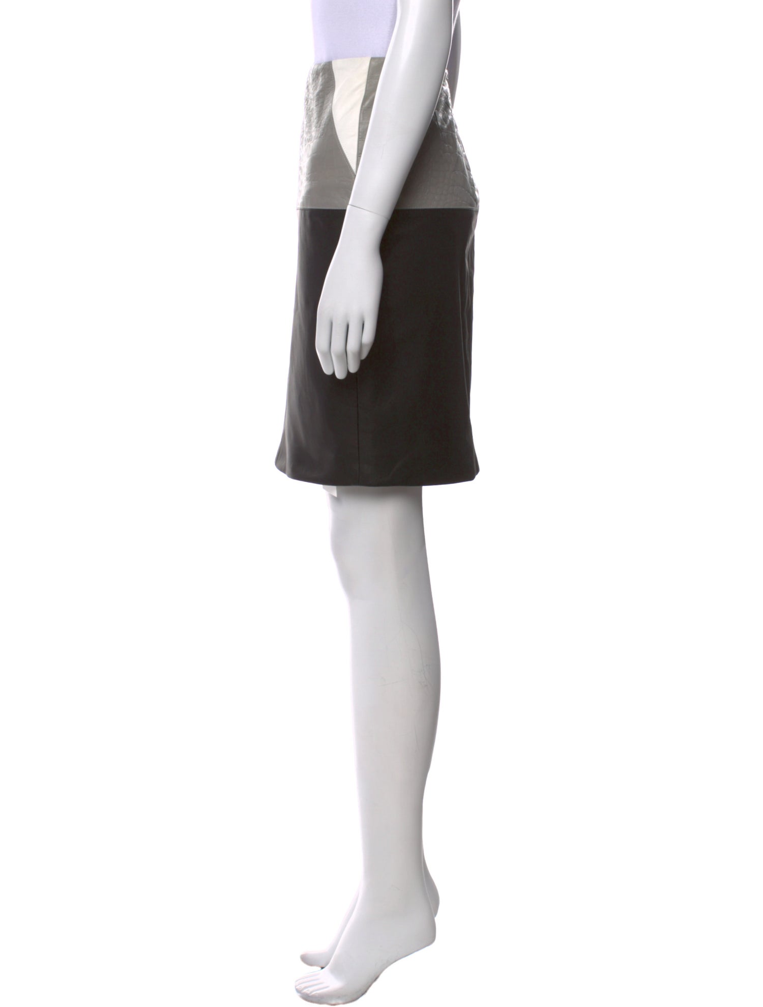 Yigal Azrouël Lambskin Knee-Length Skirt