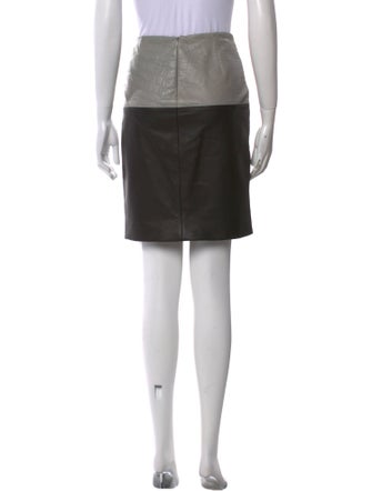 Yigal Azrouël Lambskin Knee-Length Skirt