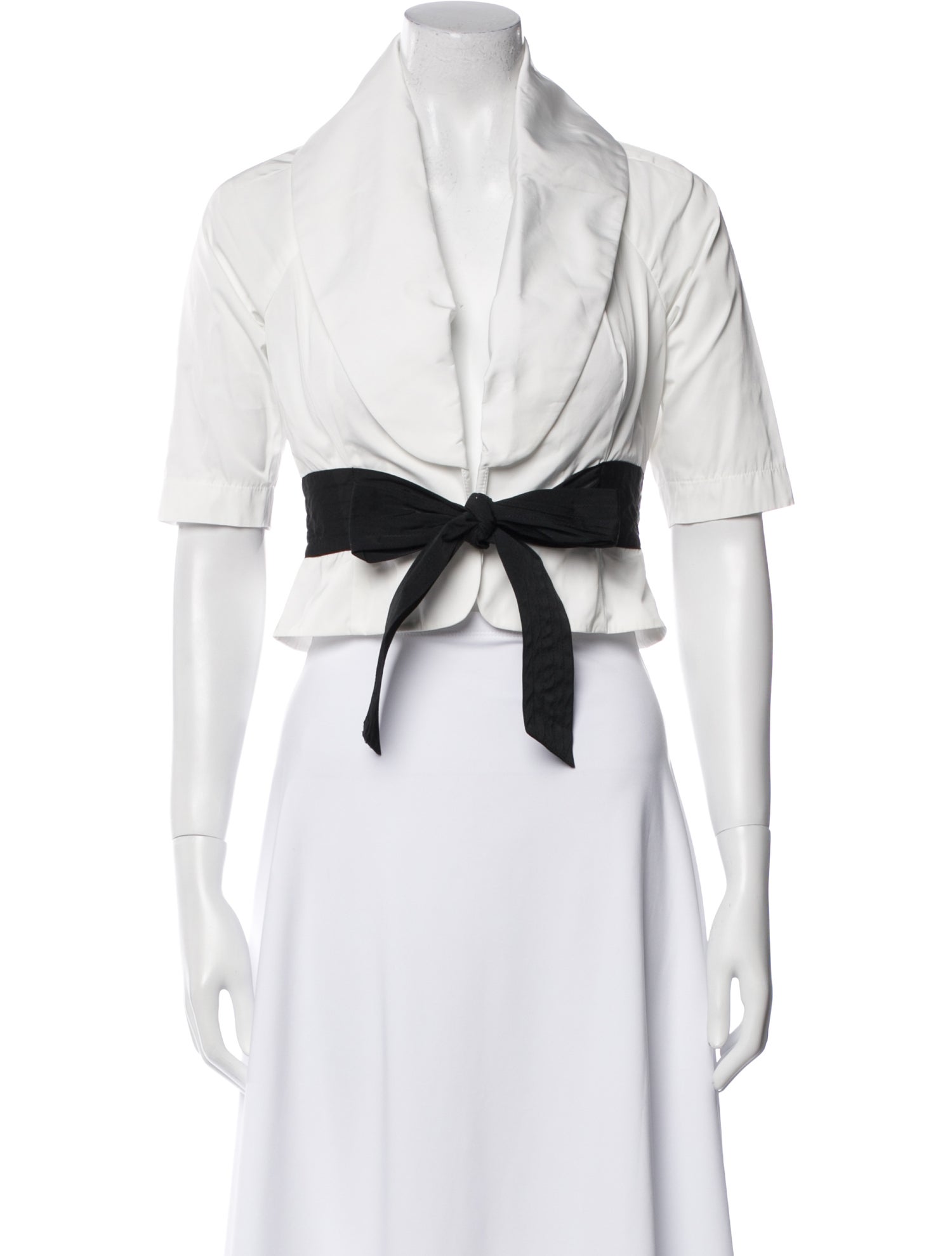 Yigal Azrouël Short Sleeve Crop Top