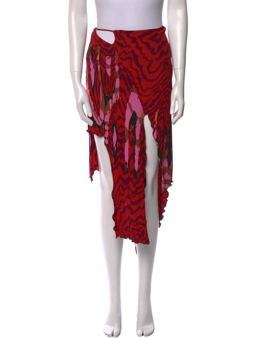 Yigal Azrouël Printed Midi Length Skirt