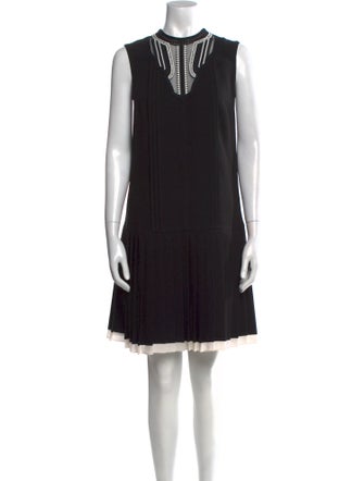 Yigal Azrouël Crew Neck Mini Dress