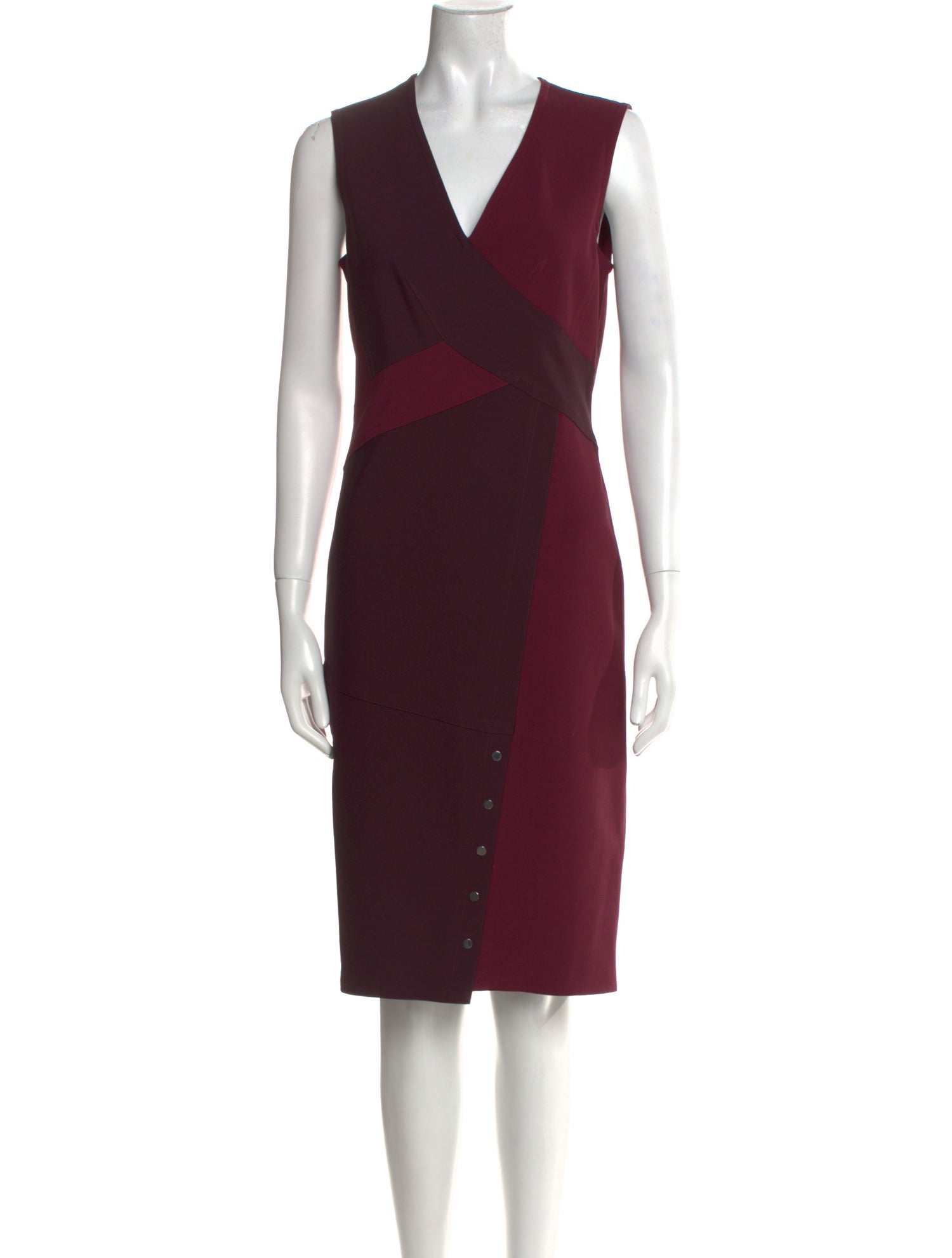 Yigal Azrouël V-Neck Midi Length Dress