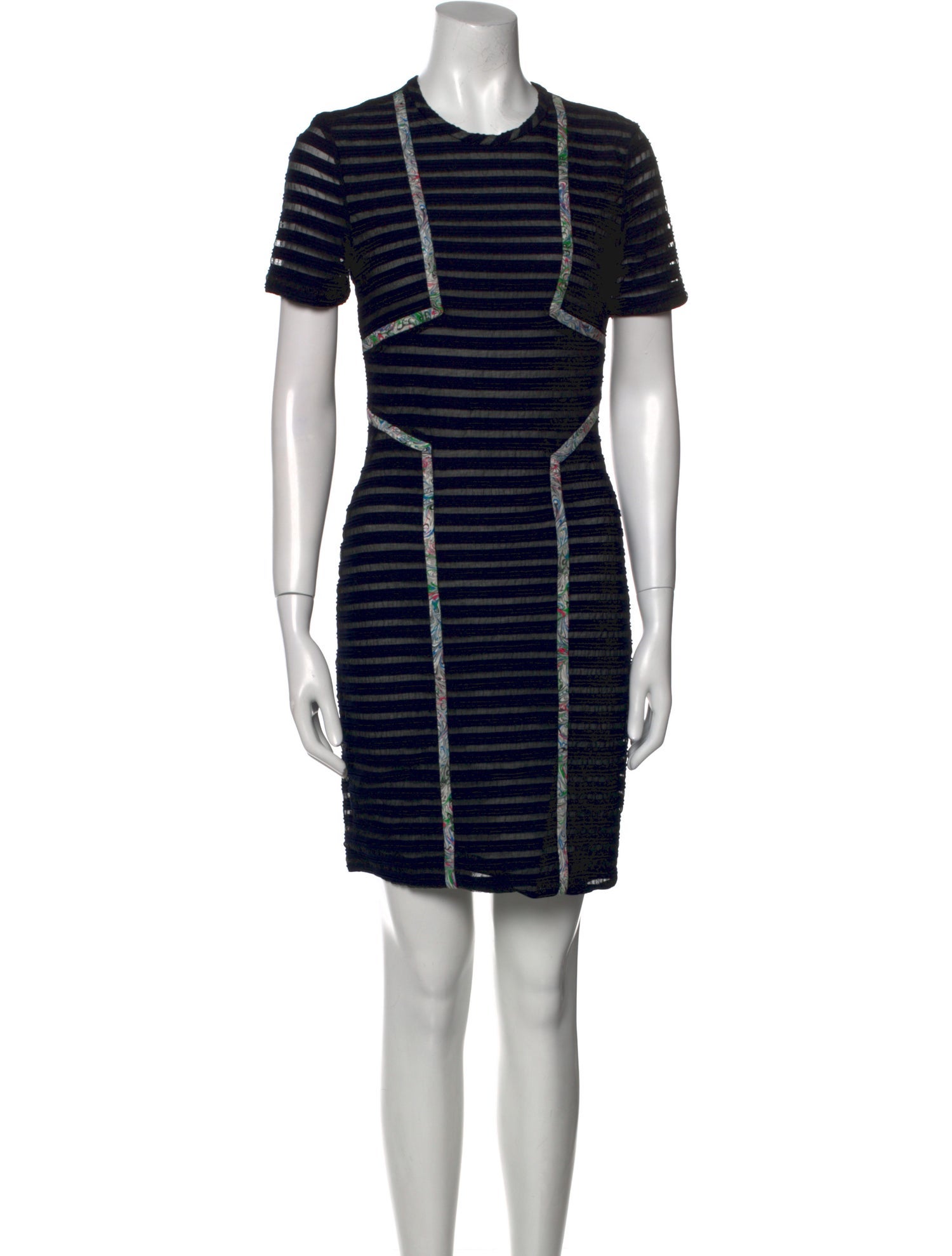 Yigal Azrouël Striped Mini Dress