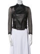 Yigal Azrouël Silk Printed Biker Jacket