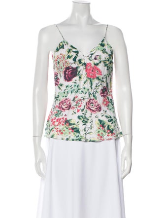 Yigal Azrouël Floral Print V-Neck Top