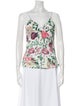Yigal Azrouël Floral Print V-Neck Top